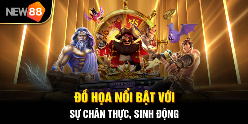 Cơn Lốc Nổ Hũ NEW88 - Siêu Phẩm Giải Trí Cuốn Hút 2026 2 Đồ họa nổi bật với sự chân thực, sinh động